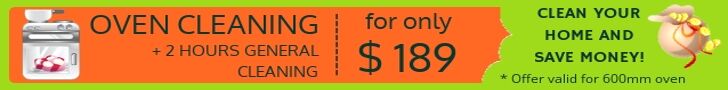 Oven cleaning banner Oven + general cleaning offer